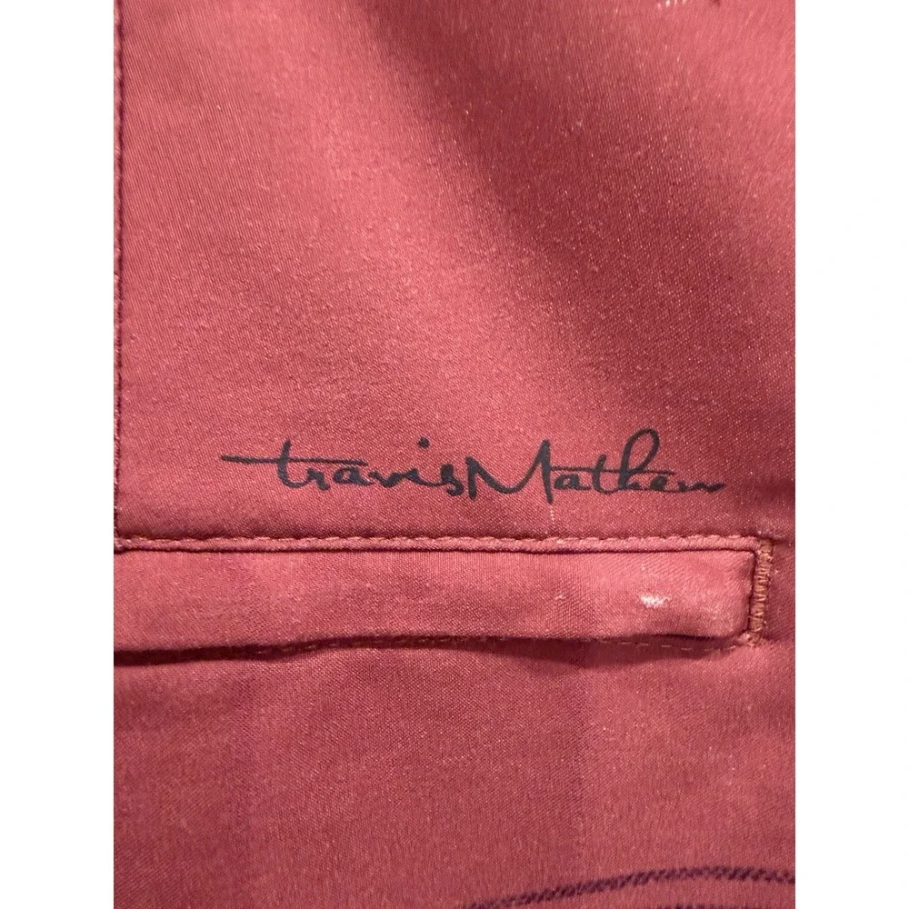 Travis Mathew Men's Confetti King Ruby Red Swim Trunks Size 34